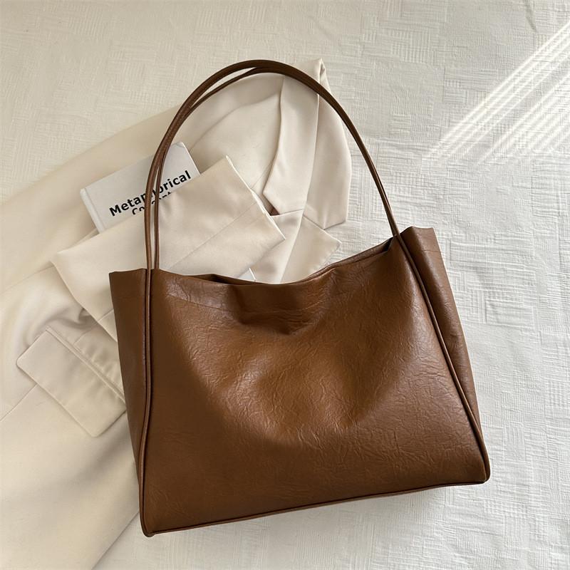 Vintage Fashion Large Capacity Tote Bag For Women Stylish Work Commuter Handbag