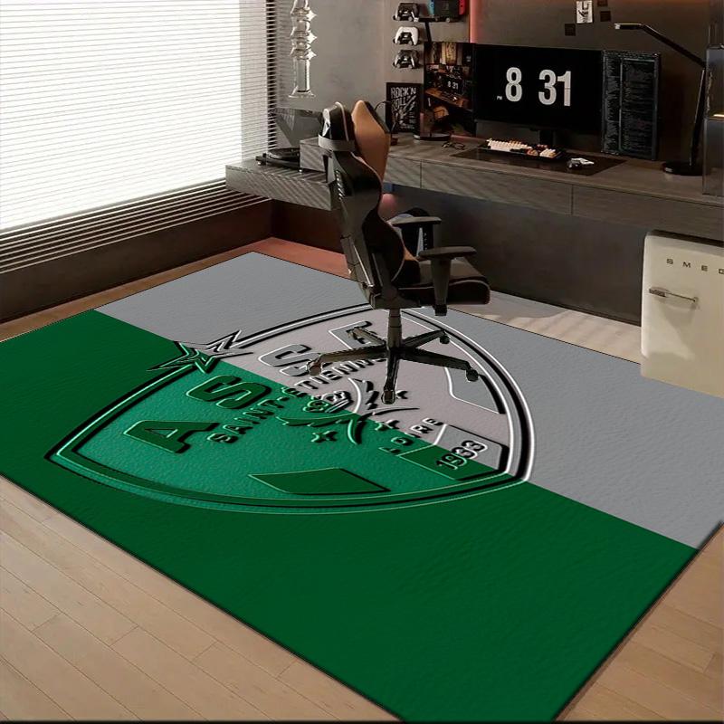 Asse Saint-etienne Crest Rug Office Floor Mat - Machine Washable for Bedroom, bedroom, livingroom, Room Decor Fan Gifts Christmas