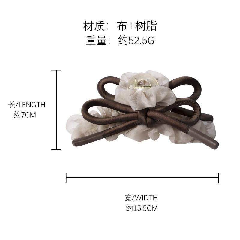 2025 Супер-фея Темперамент Бант Тканевая Заколка для Волос Милая Универсальная Большая Голова Зажим-Акула