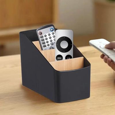 Organizador de controle remoto Suporte para controle remoto de TV para mesa Caixa de armazenamento multiuso para mesa Organizador para quarto e sala de estar