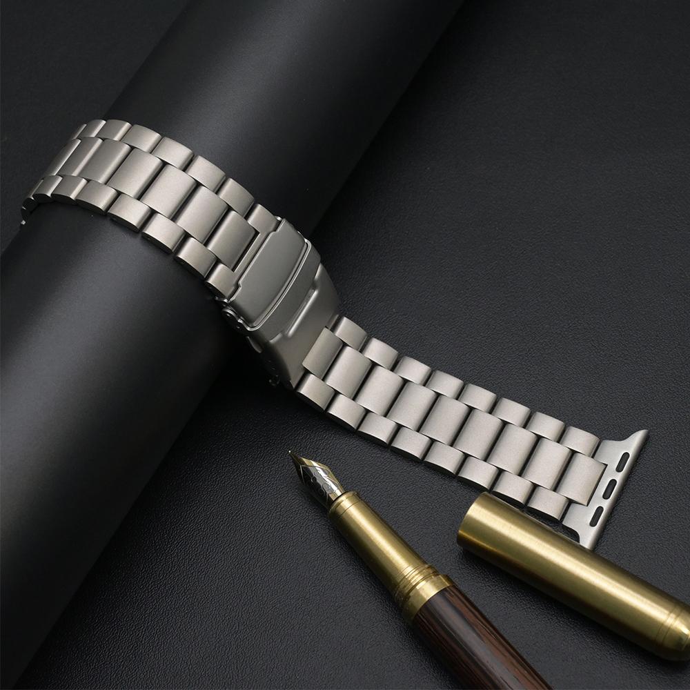 Titanium Bracelet for Apple Watch Band Ultra 2/1 49mm 46mm 45mm 44mm Business Men Strap For Iwatch 10 7 8 9 4 5 6 SE Accessories