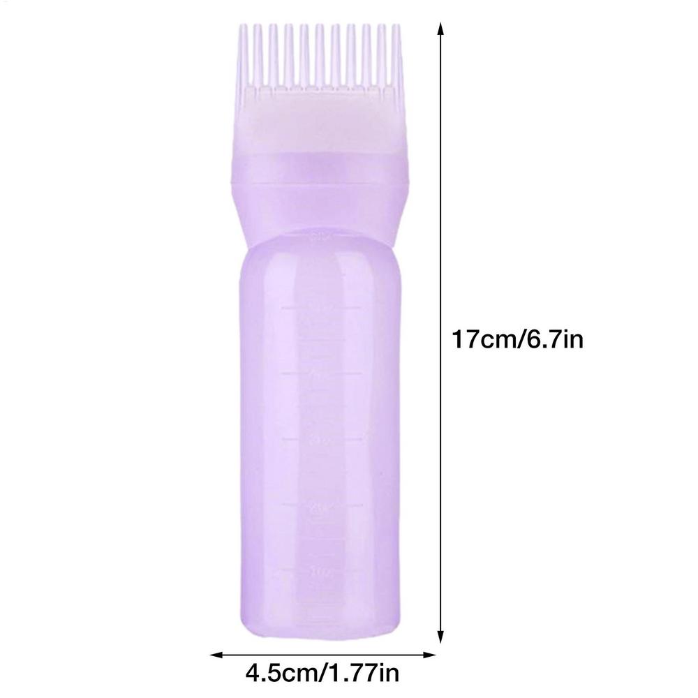 

Barber Dyeing Bottle Shampoo Oil Applicator Brush Scalp Treament Applicator Bottle Salon Home DIY Hair Coloring Styling Tools фиолетовый