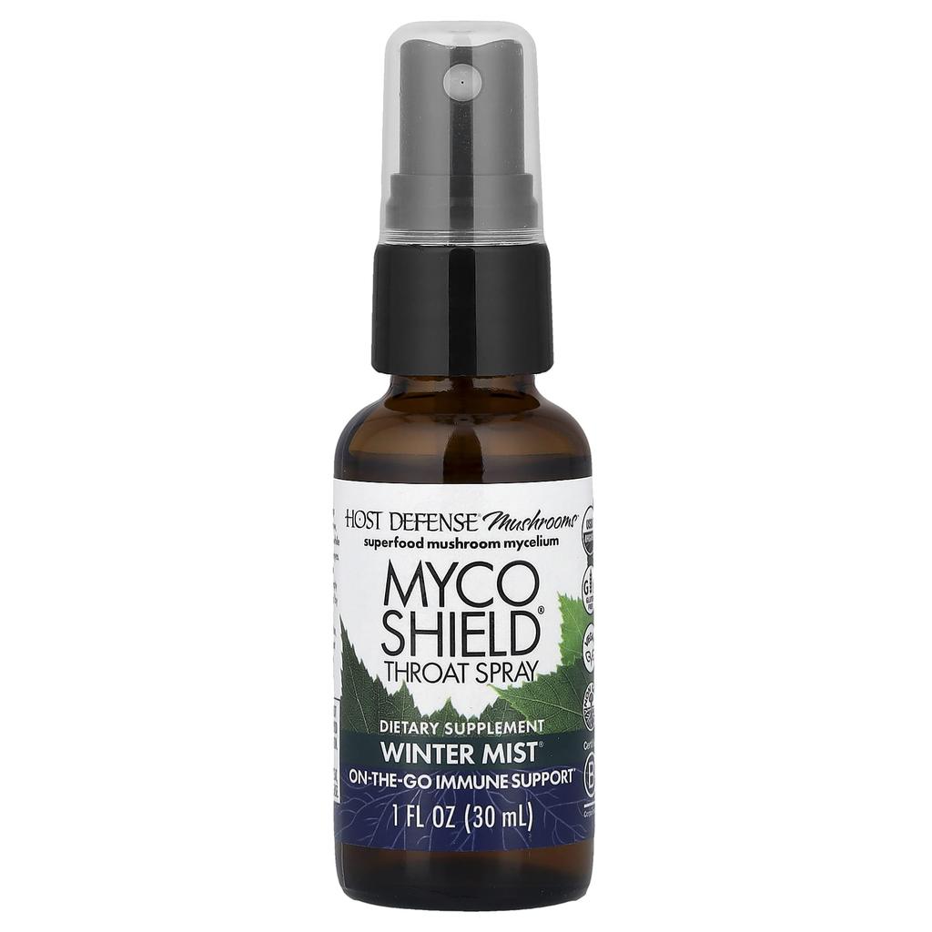 Mushrooms™, Mycoshield® Throat Spray, Winter Mist, 30 Ml (1 Fl Oz)