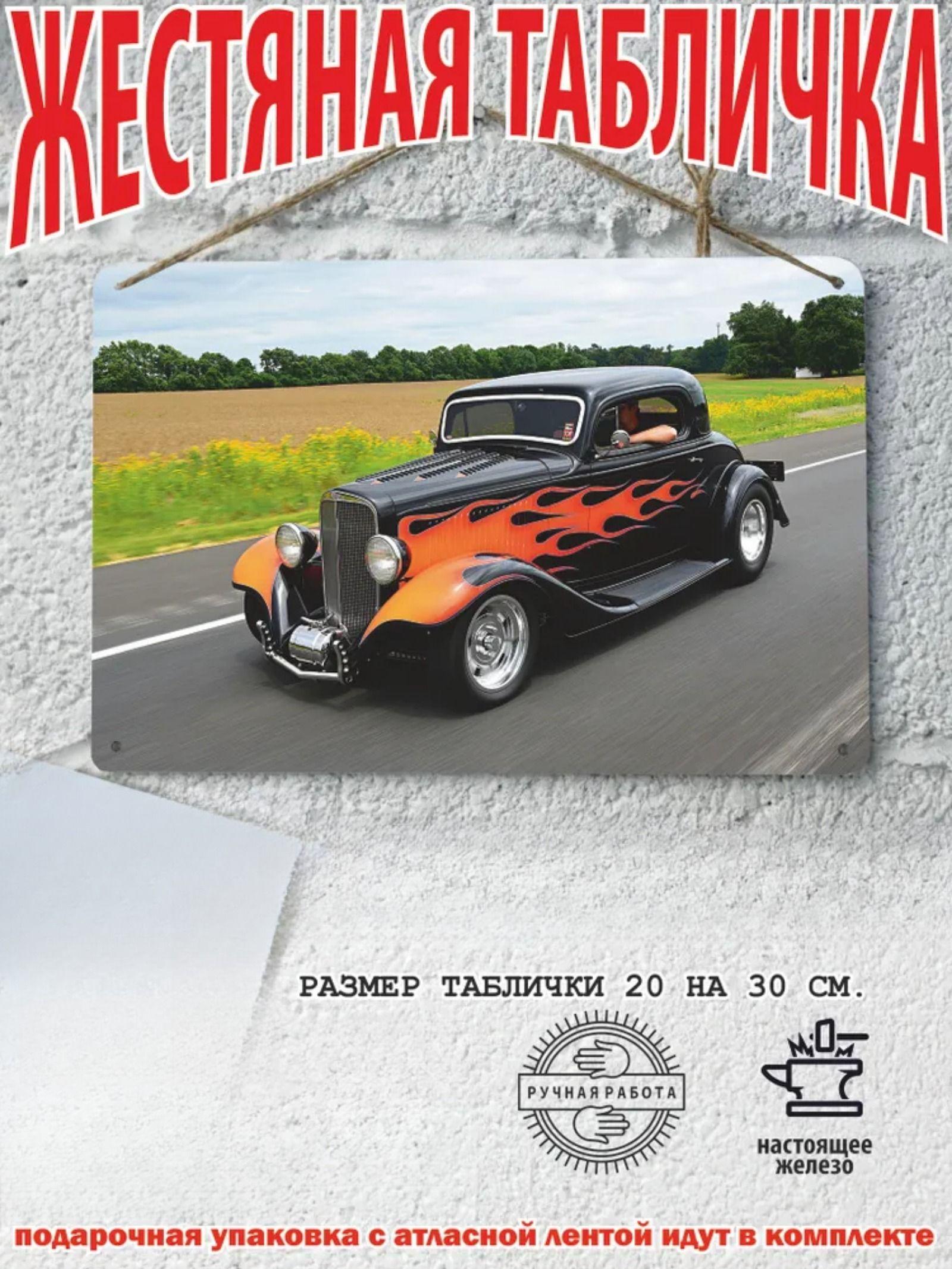 

Металлический постер в стиле ретро для автомобиля Ford, винтажный автомобильный настенный декор