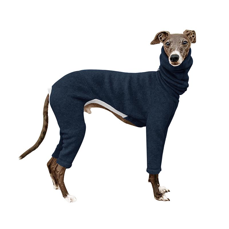 Large Dog Winter Clothes Jackets 4-Leg Fleece Thermal Dog Coat Greyhound Whipple Dog Jumpsuit Medium Dog High Collar Warm Outfit