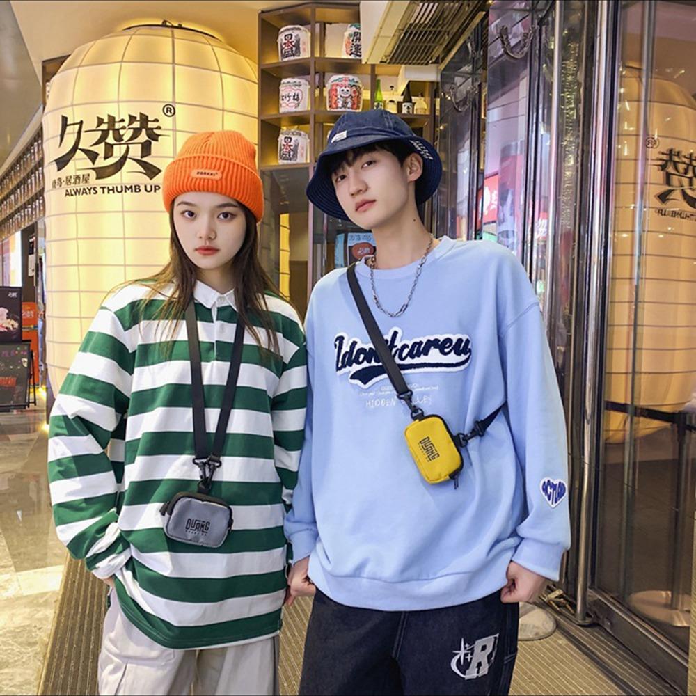 

Lanyard Nylon Coin Purse Neck Hanging Small Item Bag Portable Mini Storage Bag Gifts сірий