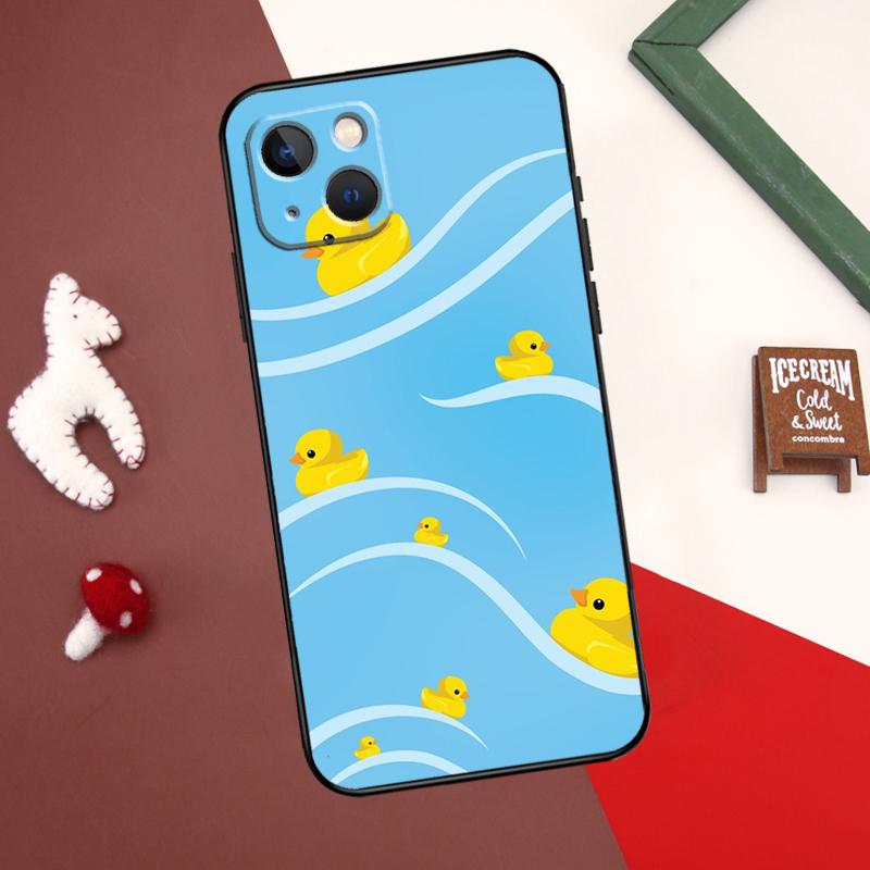 Kwaii gelbe Ente Abdeckung für iPhone 12 11 13 14 15 Pro Max 12 Mini 7 8 Plus X XR XS Max SE 2020 Telefonhülle
