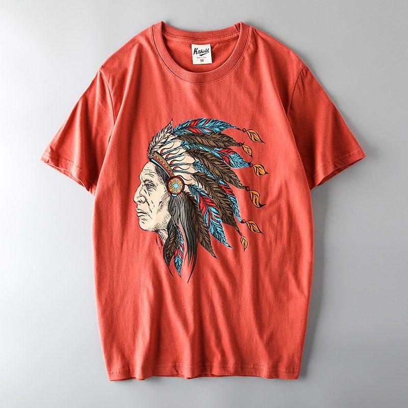 Trendy Retro Europe and America Short Sleeve Hong Kong Style Export T-Shirt