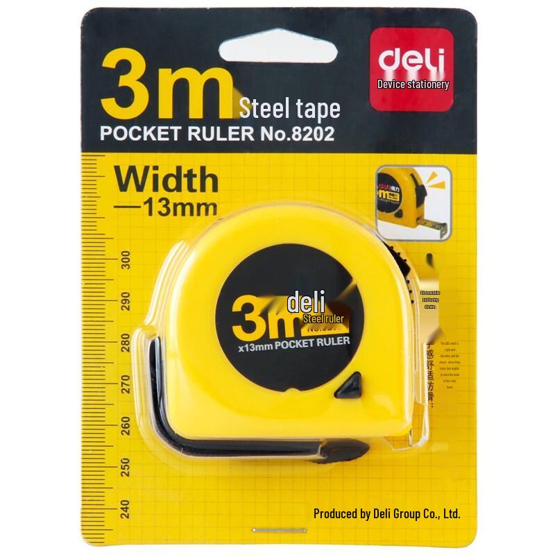 Deli 8202 Steel Measuring Tape 3M