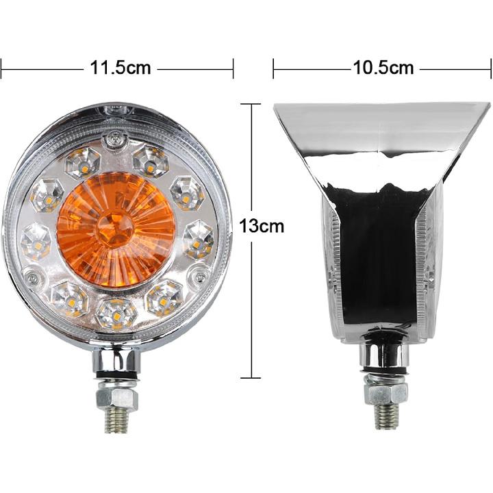 Double Face Marker Light 28LED Side Marker Lights Yellow/Red Turn Signal Lights Stop Light for 24V Cars Trailers Tractors Buses (1 Pack)