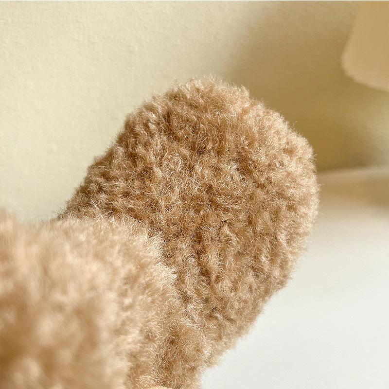 Korean Style Girls' Fashionable Fur Boots - Cute Princess Snow Boots with Soft Soles and Thick Warm Cotton