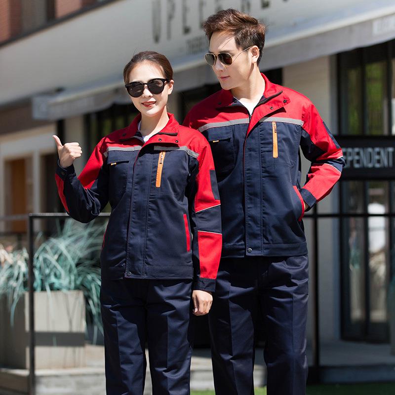 Dirt-Resistant Reflective Workwear Set for Autumn/Winter - Durable Clothing for Construction and Auto Repair