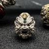 Tibetan Taoist Five Emperors Coin Pixiu Beads with Back Cloud Design - DIY Cultural Play Accessories.