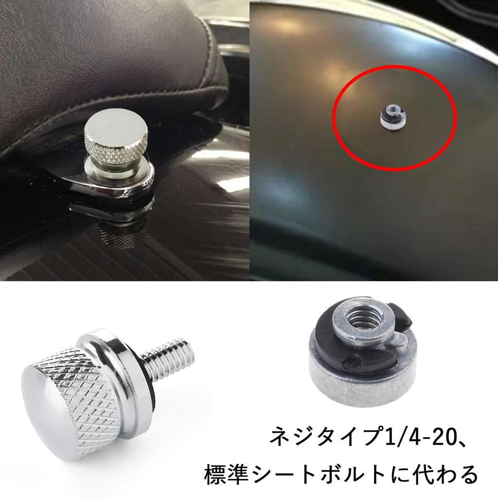 Nakrętki i śruby siedzenia błotnika Śruby Nakrętki Poduszka Śruby i nakrętki mocujące Akcesoria nakrętek siedzenia lokomotywy Pasuje do mocowań 1/4" Harley, Srebrny