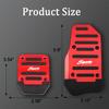 3PCS Car Non-Slip Aluminum Alloy Pedal Pads, Manual Transmission Brake Pedal Covers, Sports Gas Fuel Petrol Clutch Foot Pedals, Anti-Rubbing Car