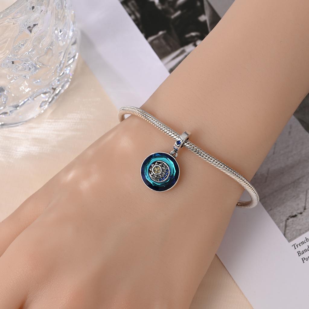 Pendant Charm Bead Copper Sun Moon Pendant Beads Fit Original Bracelet For Jewelry Making Valentine'S Day Gift