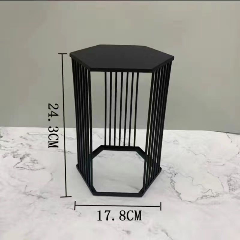 Golden Cylinder Wrought Iron Buffet Fruit Dish Stand Dessert Display Shelf Dim Sum Frame Cake Rack Wedding Birthday Party Decor