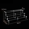 Ladder Acrylic Display Stand for Funko Figures,Cosmetics,Cupcake Perfume,Doll;Display Riser Rack Shelf for Decoration Organizer