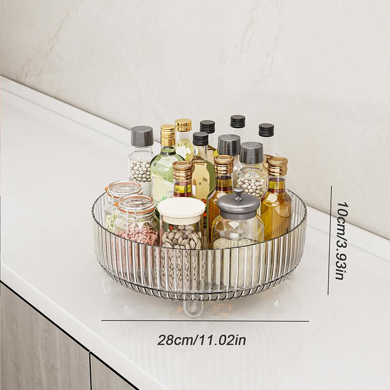 Cosmetic Storage Box, Large Capacity,Rotating Desktop Skincare Product Rack,Multi-functional Rotating Spice Rack For Kitchen Use