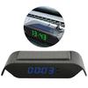 Vehicle Time & Temperature Display Noctilucence Solar Powered Dashboard Clock