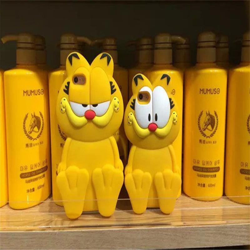 Silikonowe etui na telefon z pełnym pokryciem Garfield Show z ochroną przed upadkiem dla użytkowników iPhone