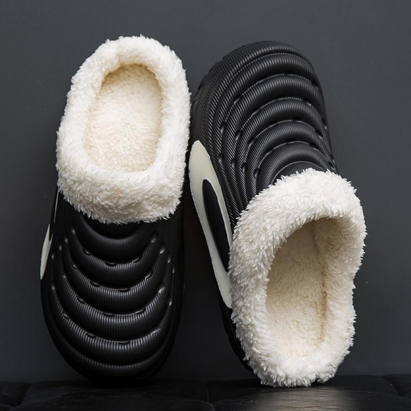 Cotton slippers new winter outer wear bag heel warm home thick-soled non-slip velvet cotton shoes 36-37