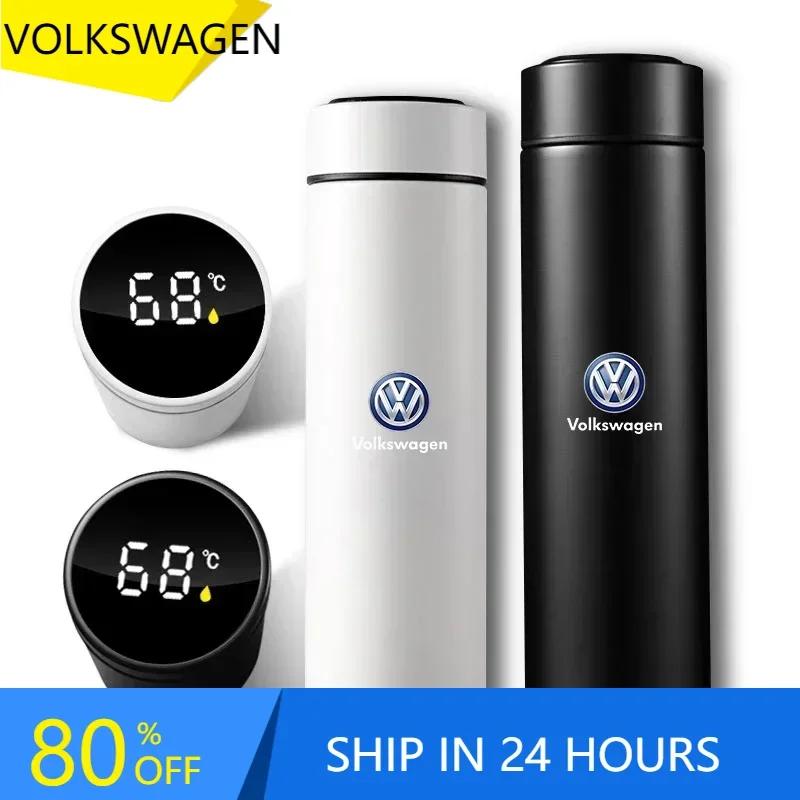 Ear1 For VOLKSWAGEN VW 2025 For VW POLO 1Pcs Car Water Cup Creative Mass Simple Temperature Cup Accessories For Volkswagen VW Golf 4