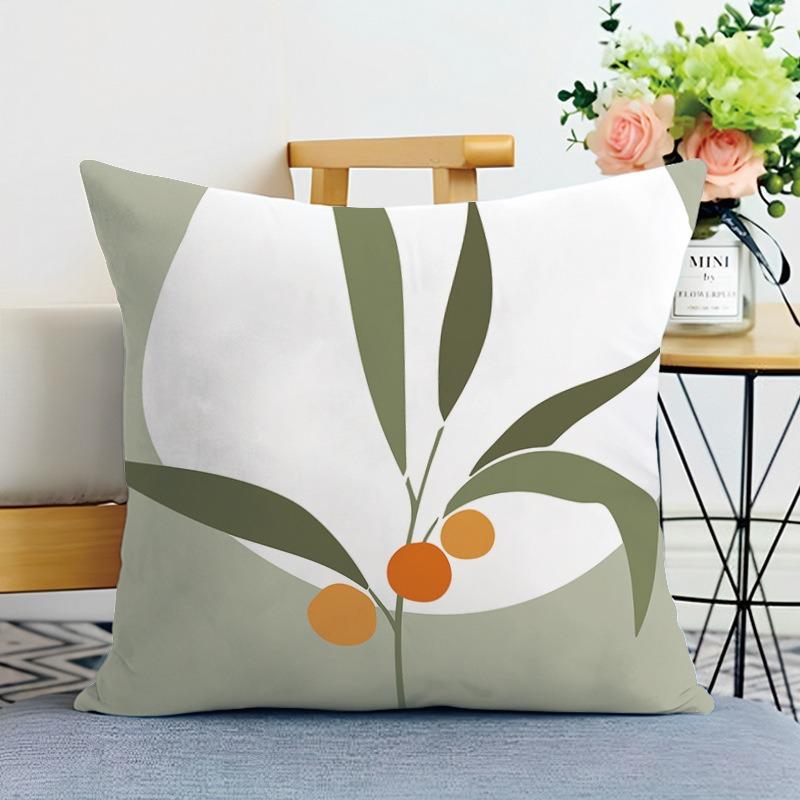 Morandi Simple Printed Decorative Pillowcase Bedroom Living Room Square Cushion Pillowcase