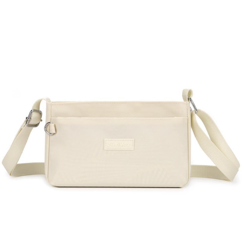 

Japanese Style Nylon Square Bag Soft Casual Women Pouch Large Capacity Shoulder Bag Storage бежевый