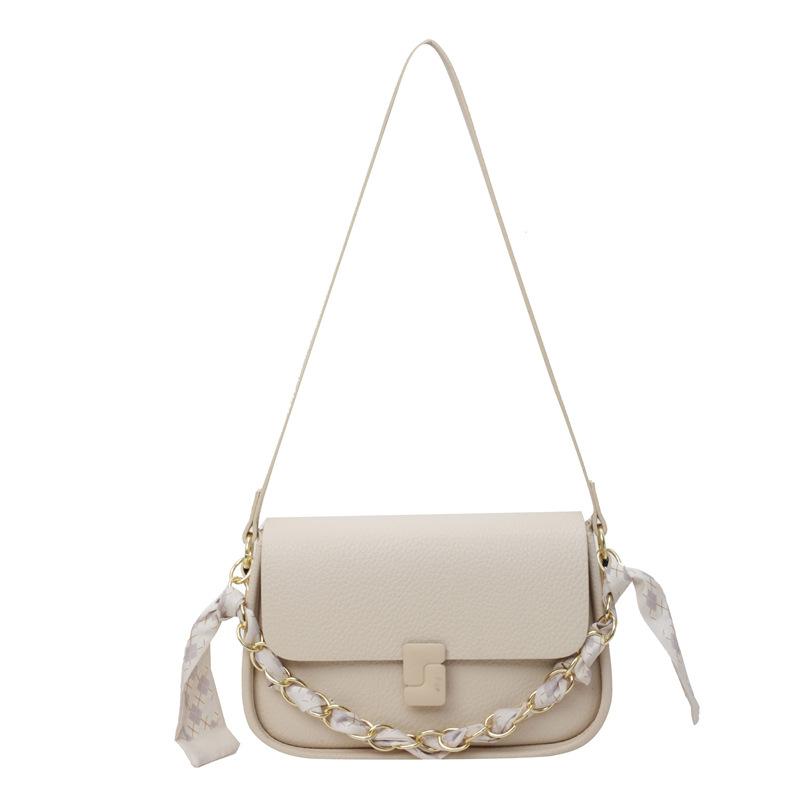 Xiaoxiangfeng Textured Chain Bag Women's 2025 Spring New High-value Versatile Shoulder Messenger Bag Small Square Bag