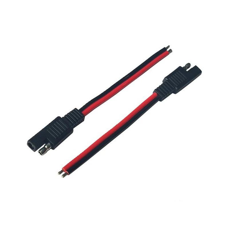 5PCS 15CM SAE 2 Pin Quick Connector Disconnect Plug 14AWG SAE Extension Cable Wire Harness for Motorcycle Solar Panel Connector