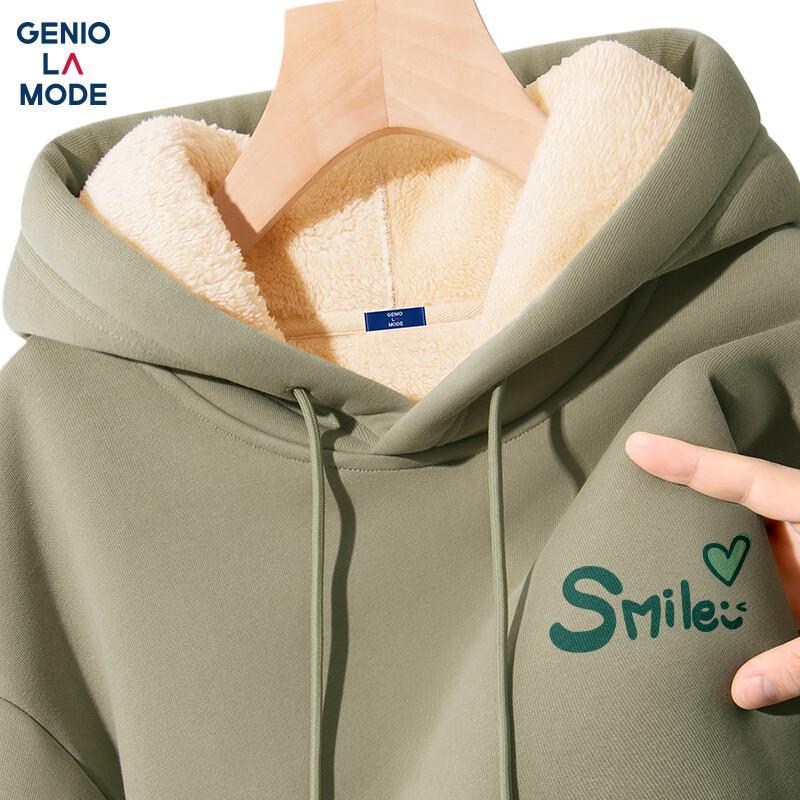GENIOLAMODE Мужское зимнее худи с подкладкой из шерпы M
