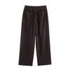 European & American Style Women's Corduroy Blazer and Wide-Leg Pants Set
