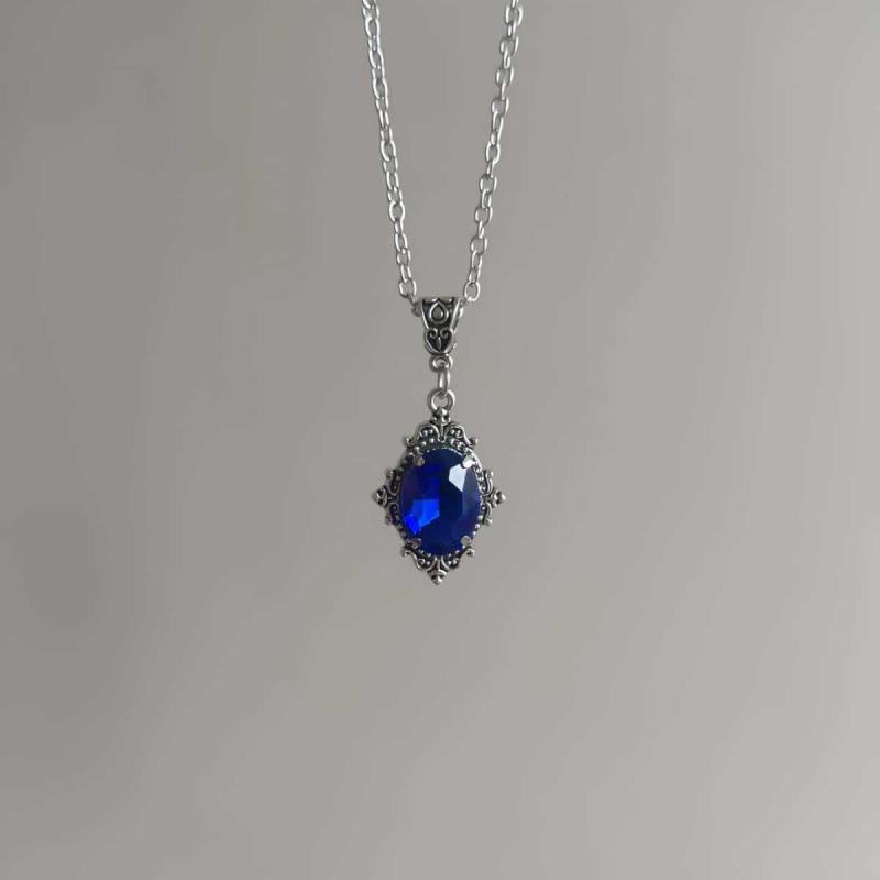 Victoria Style Ruby Cross Pendant Necklace: Women's Luxury Pomegranate Flower Gemstone for Elegant Look