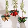 1/4Pcs Christmas Bells Easy Installation Lanyard Design Pine Cone Shape Xmas Bells Doors Windows Tree Decor
