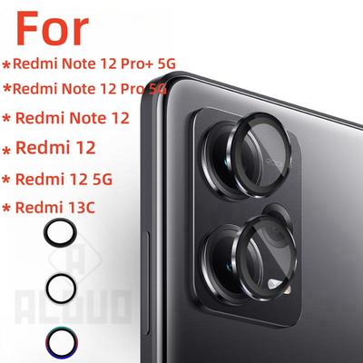 Metal Camera Ring Glass for Xiaomi Redmi Note 12 Pro Pro+ 5G / Redmi12 5G 13C Note12 12pro Lens Screen Protector Protective Cap