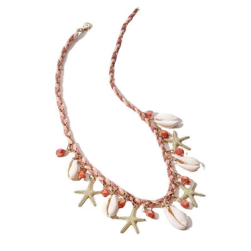 Handmade Seashell Starfish Beach Vacation Necklace For Women