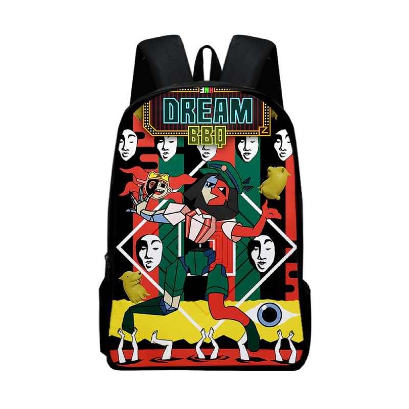 Ena Dream Bbq Student Book Backpack Fashionable Prints Schoolbag Gifts Kids
