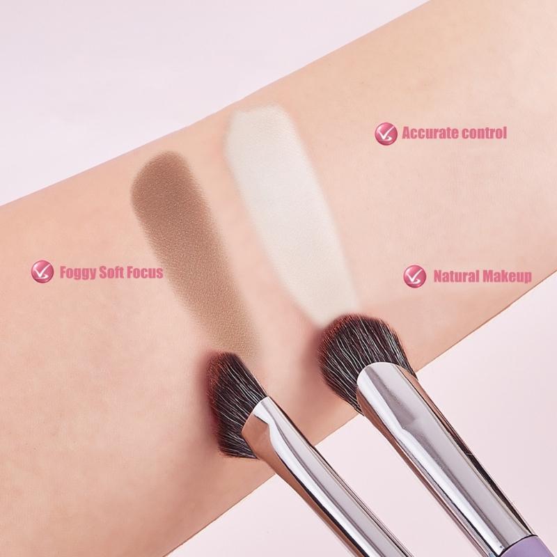 Double Headed Eyeshadow Brush For Powder Eyeshadow & Eye Liner Makeup Travel Friendly Cosmetic Tool