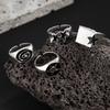 European and American Five-pointed Star Ring Men's High-end Hip-hop Niche Personality Ring Set Men's Jewelry