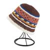 Summer Hollow Bucket Hat Colorful Stripe Sun Hat  Japanese Colorblock Bohimian Fisherman Hat Travel Beach Panama Cap Mom Gift