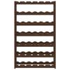 VidaXL Wine Rack for 42 Bottles Brown Solid Pine Wood 373392