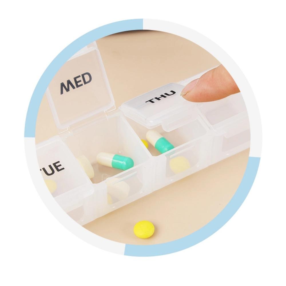 New Hot Large Premuim Portable Travel 7 Days 7 Grids Pill Box Cases Container Organizer Storage for Vitamin Medicine Fish Oils