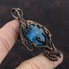Neon Apatite Pendant Copper Wire Wrapped Pendant Natural Gemstone Pendant Copper Jewelry Handmade Tortoise Pendant Wire Jewelry Wedding Gift