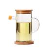 Glass Oil Dispenser Set with Bamboo Lids