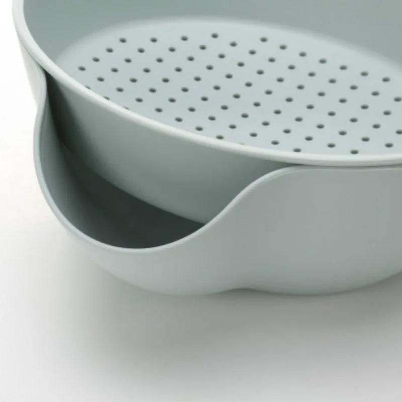 Cesto Scola Acqua Mini a Doppio Strato Multiuso per Lavare Frutta e Verdura Scolapiatti da Appendere