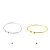 Woman Open Bracelet Silvery Plated Double Head Opening Bangle Adjustable Decorations Gilrs Mother Decor Jewelries Bangles