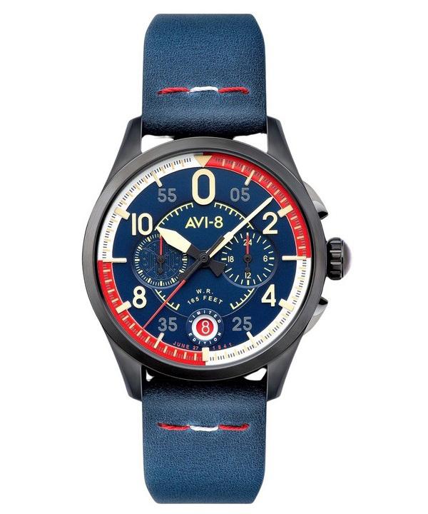 

AVI-8 Spitfire P8331 Laguna Chronograph Limited Edition Sumatra Кварцевые мужские часы с синим циферблатом AV-4105-01