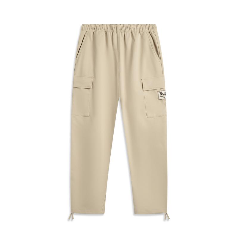 

Li-Ning Basketball Series Letter Mid-Waist Breathable Versatile Straight Leg Casual Pants Men bottoms Coastal-Gray AKXV141-1 S