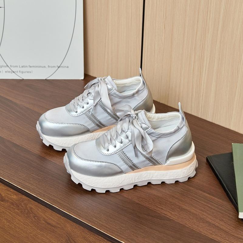 

Breathable Casual Running Shoes, Height-increasing Thick-soled Shoes for Women 40 сірий колір